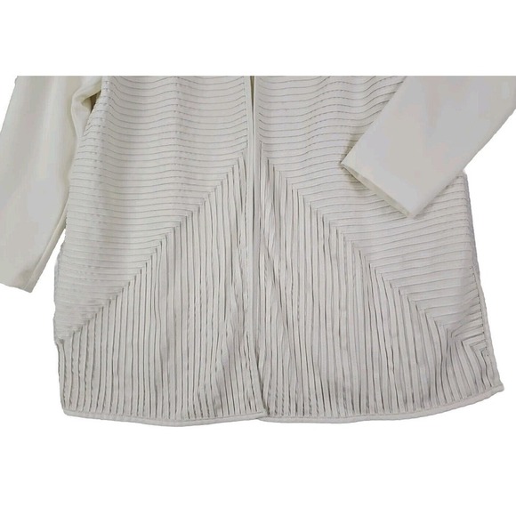 Chico’s ~Woman Size 2 (L) ~ Ivory/Vanilla Cardigans Open Front Long Sleeve. - Picture 2 of 9